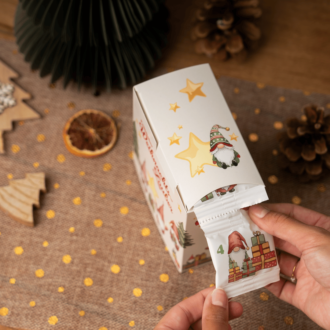 Fruchtgummi-Adventskalender Wichtel-Kette