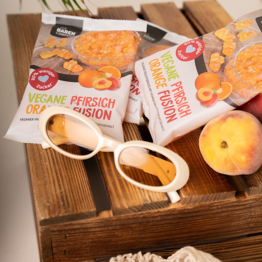 Zuckerreduzierte Vegane Pfirsich Orange Fusion