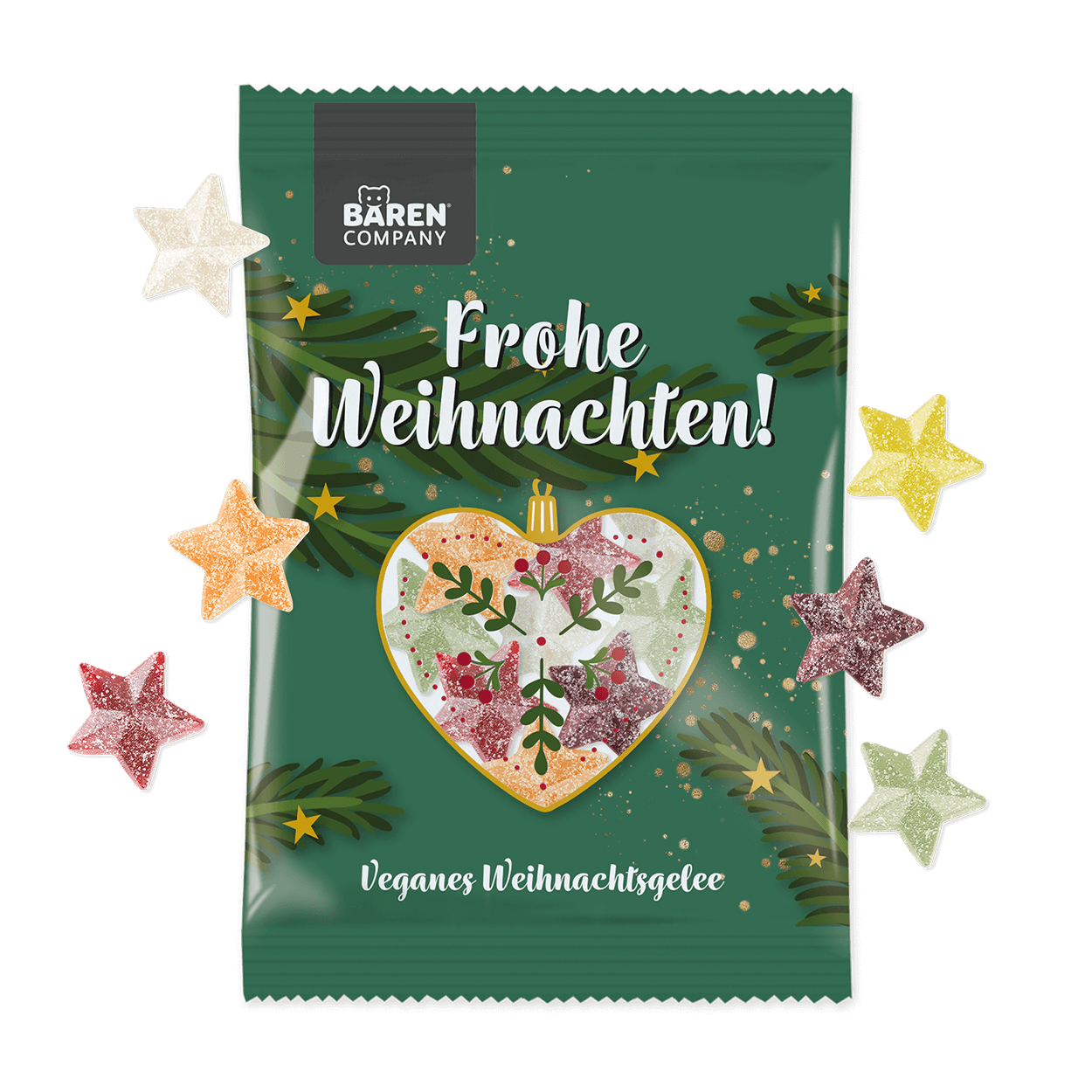 Veganes Weihnachtsgelee Fruchtgummi Veganes Weihnachtsgelee Fruchtgummi