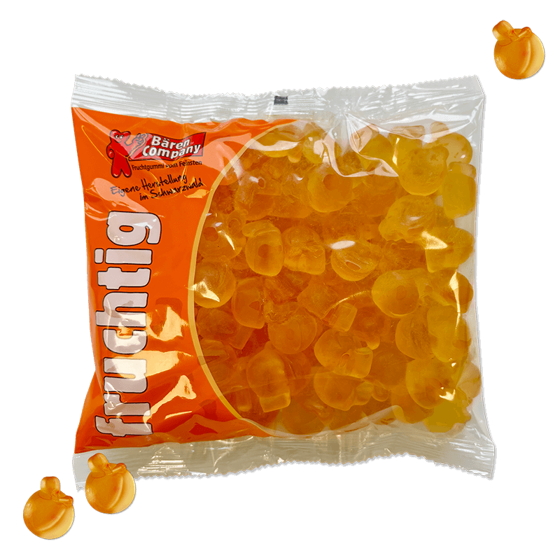 Pfirsich Fruchtgummi mit 10 % Fruchtsaft Pfirsich Fruchtgummi mit 10 % Fruchtsaft