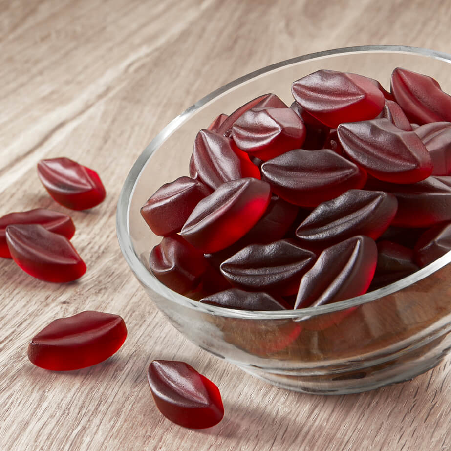 Fruchtgummi Kirschküsschen mit 25% Fruchtsaft Fruchtgummi Kirschküsschen mit 25% Fruchtsaft