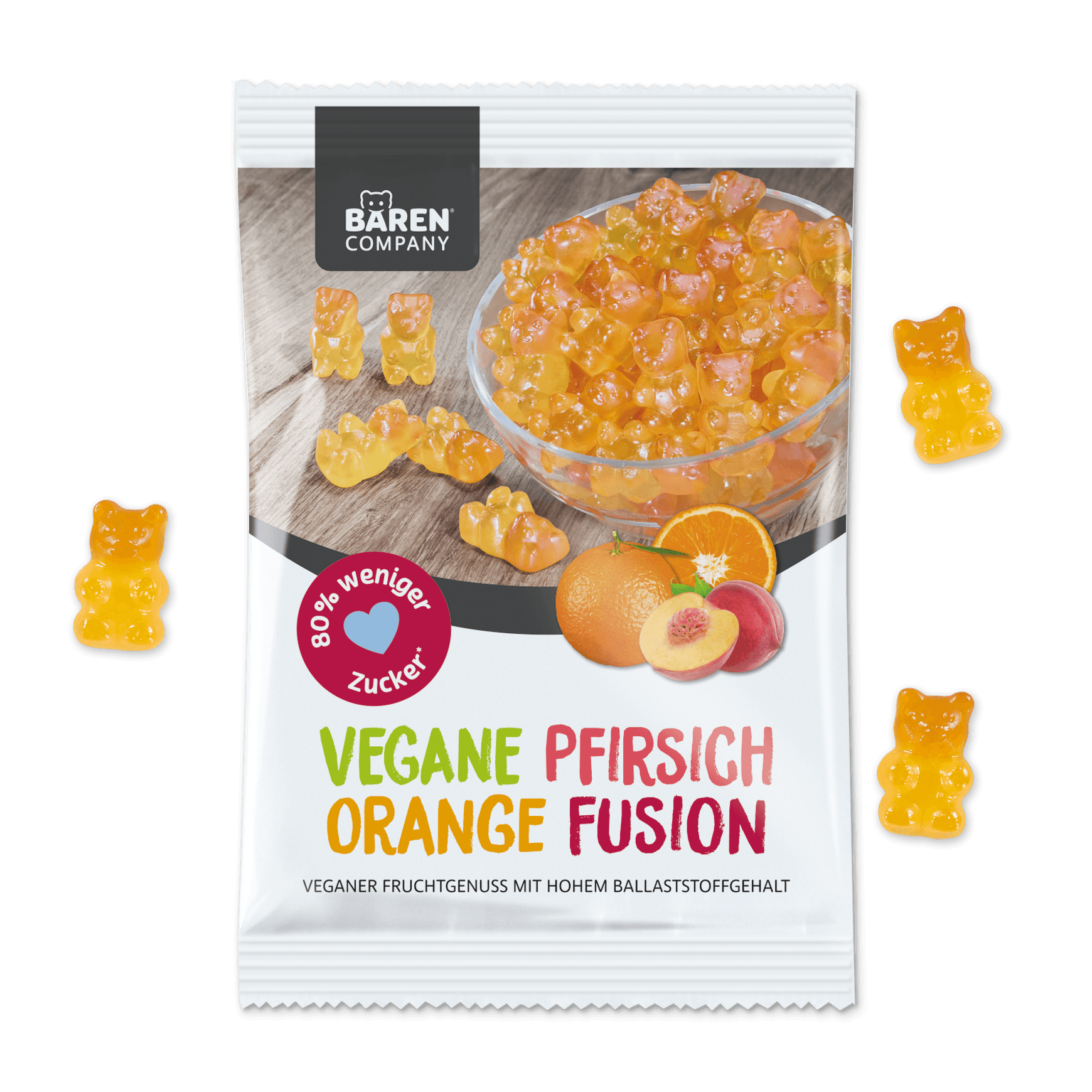 Zuckerreduzierte Vegane Pfirsich Orange Fusion