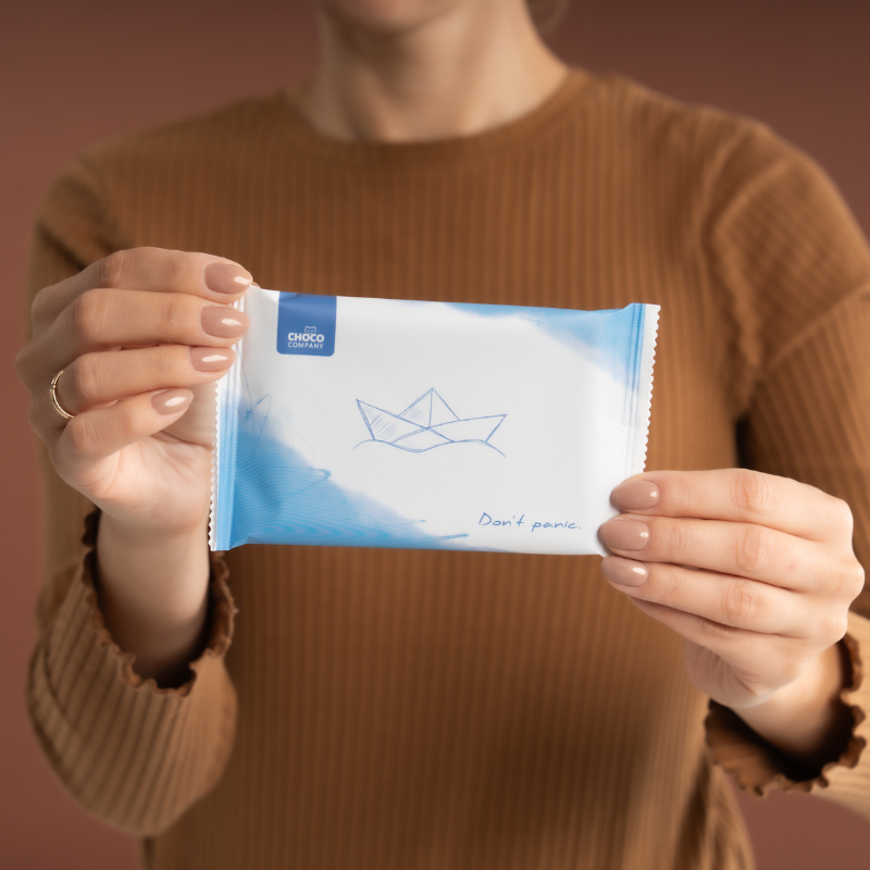 Schokotafel "Don't Panic"