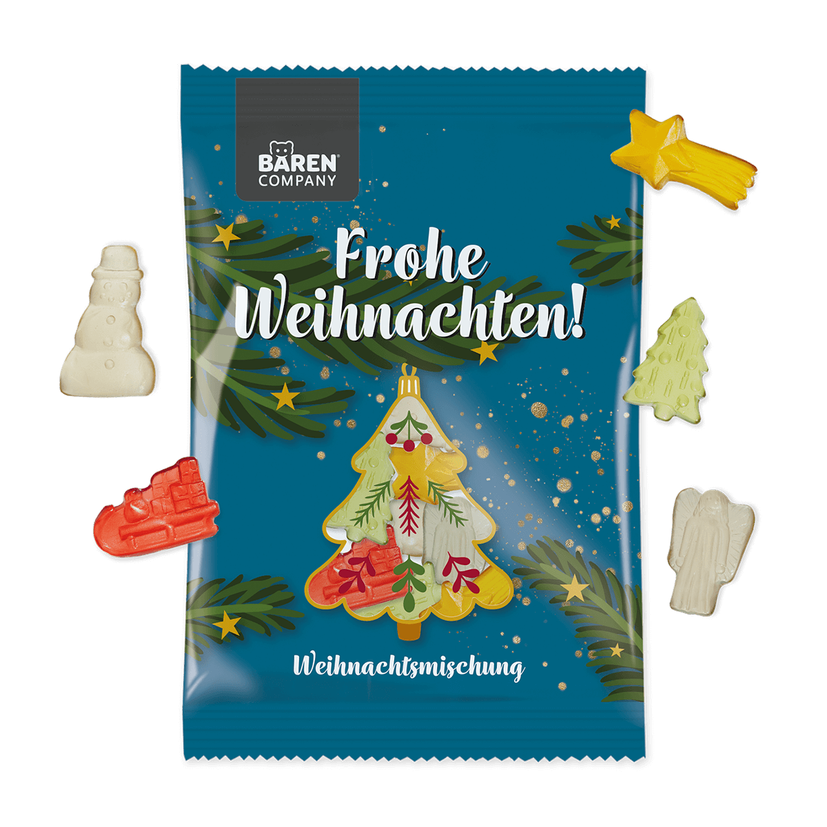Fruchtgummi-Mix "Frohe Weihnachten" Fruchtgummi-Mix "Frohe Weihnachten"
