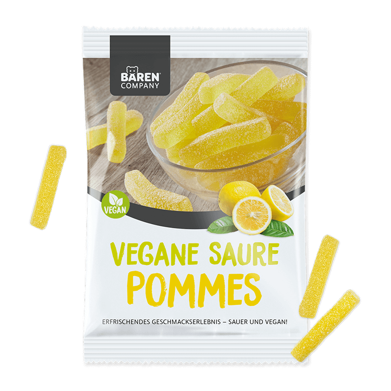 Vegane Saure Pommes Fruchtgummi Vegane Saure Pommes Fruchtgummi