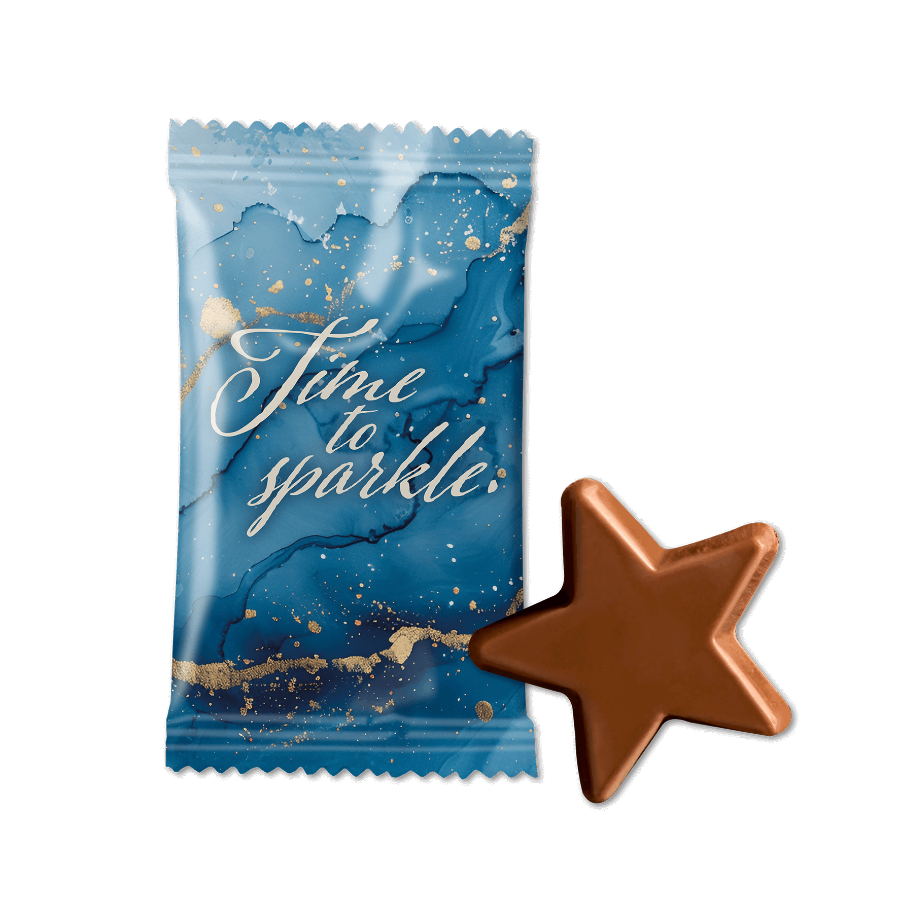 Schoko-Stern "Time to sparkle" (10er-Set)