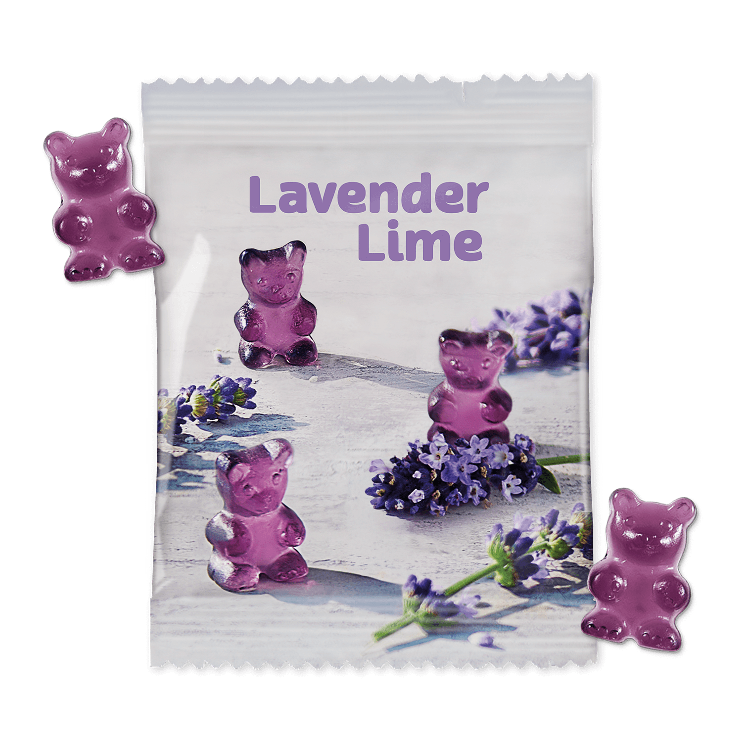 Fruchtgummi Minis: Lavender Lime (150 Stück)
